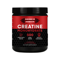 Noxels Health Creatine Monohydrate Powder - 100 Servings (5g) of Micronized Creatine Powder per Serving Creatine Pre Workout Creatine for Building Muscle Creatine Monohydrate 500g (1.1 lbs)